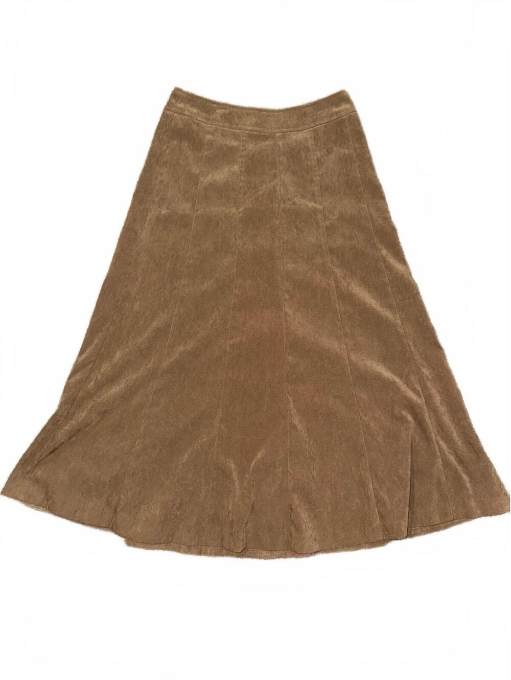 Women’s Christopher & Banks brown suede stretch midi skirt Size: 4
